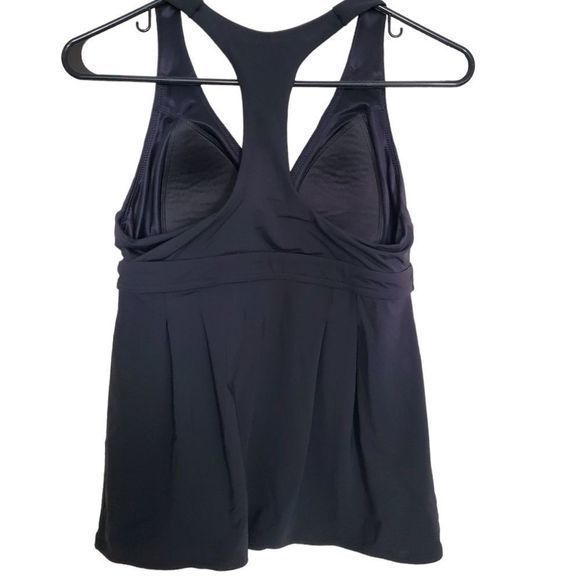 Land's End Black Bathing Tankini Swim Suit Top Tank Size 4 - Picture 3 of 10